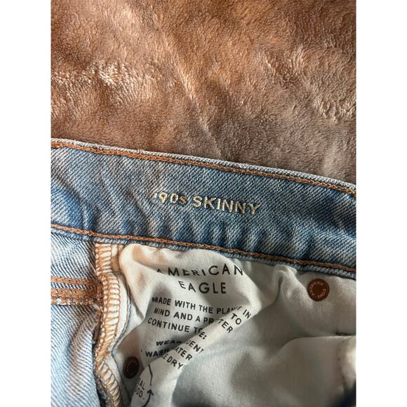 American Eagle Light Wash 90s Skinny Jeans - 0S - Picture 6 of 7